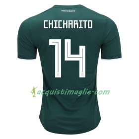 Divisa di Calcio Messico Chicharito 14 Prima Mondiali 2018
